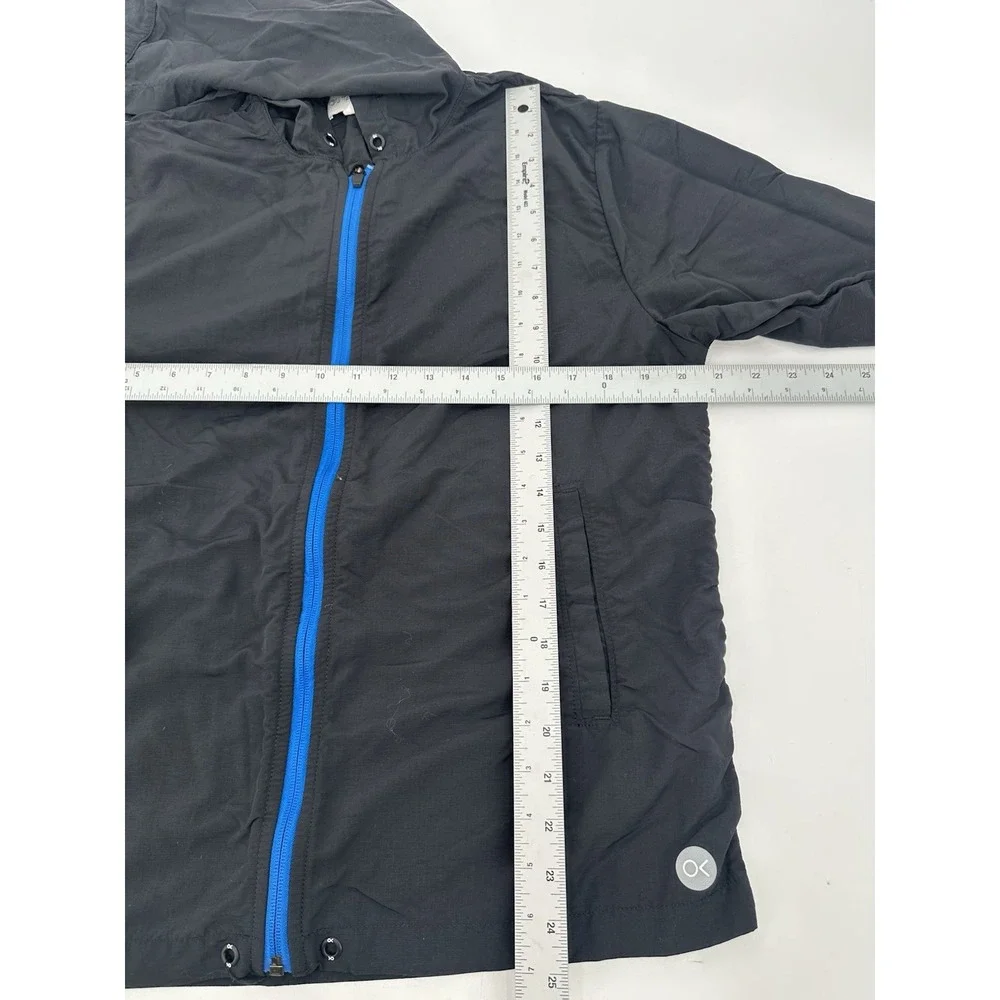 Outerknown Jacket Mens Black Mediu Active Ripstop Hoodie Zip Up Nylon Soft Shell